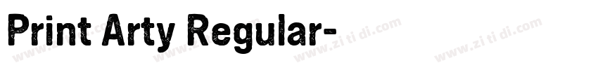 Print Arty Regular字体转换